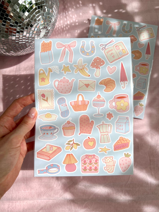 busy girl sticker sheet