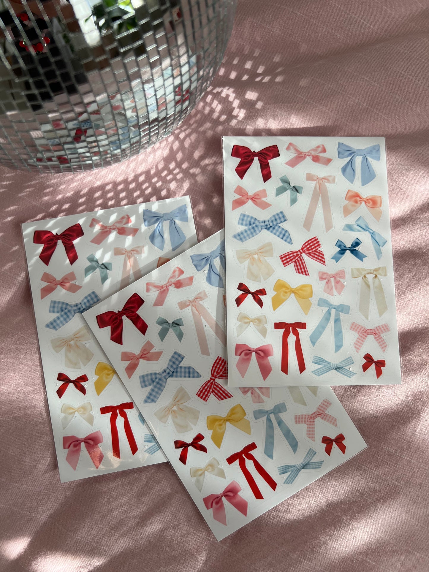 bow sticker sheet