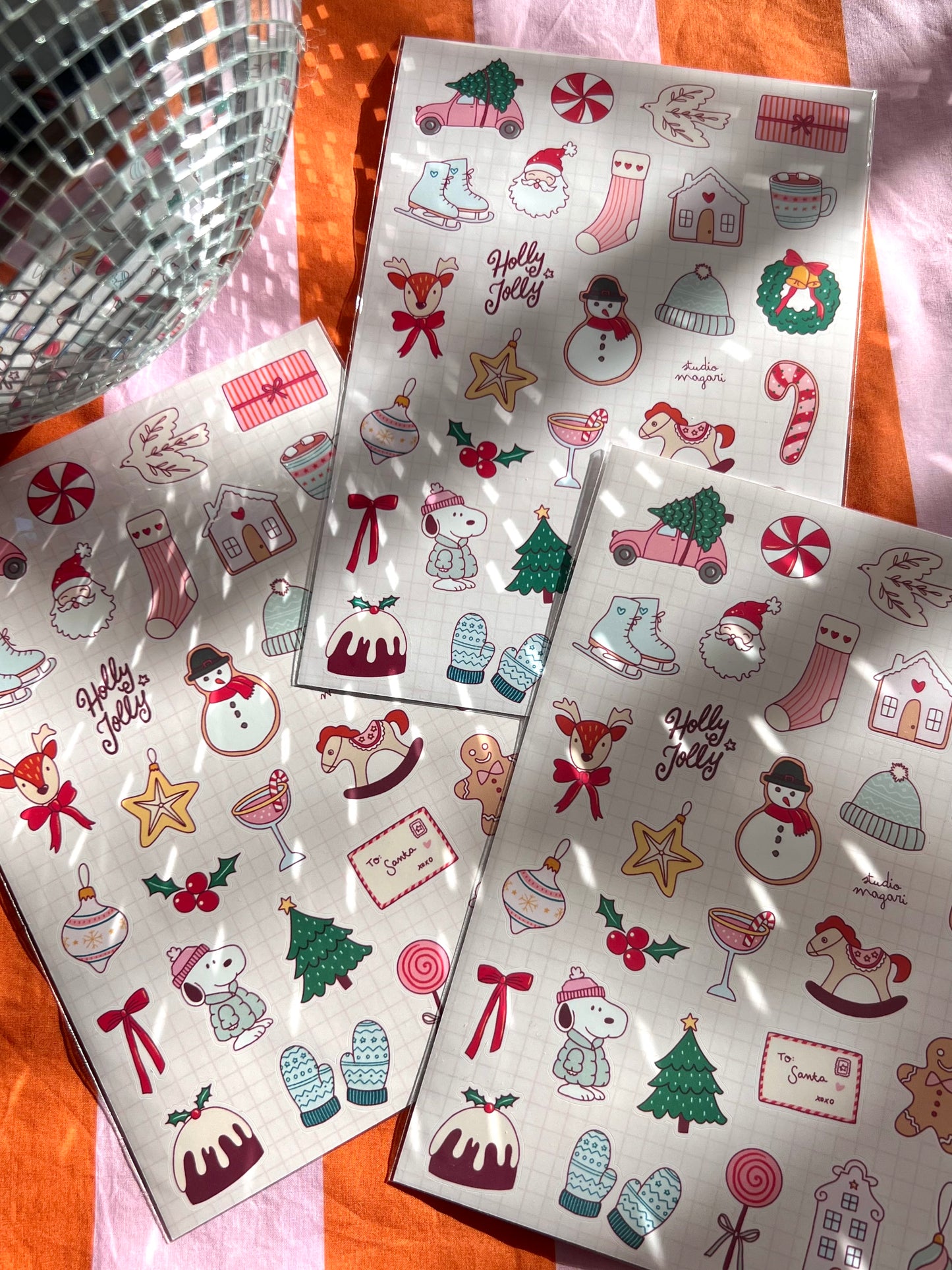 winter sticker sheet