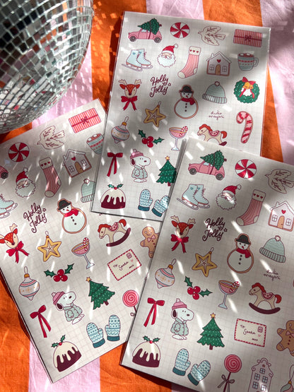 winter sticker sheet