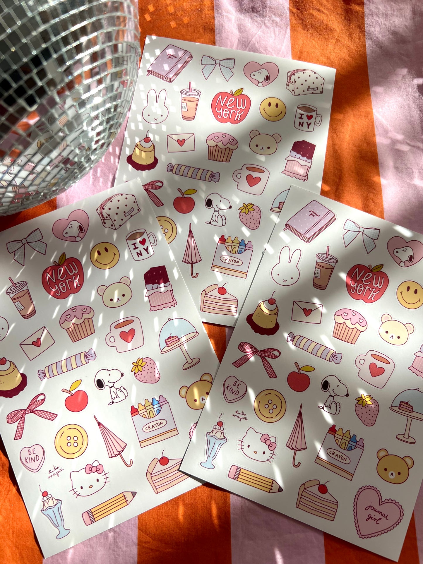 girl's best friends sticker sheet
