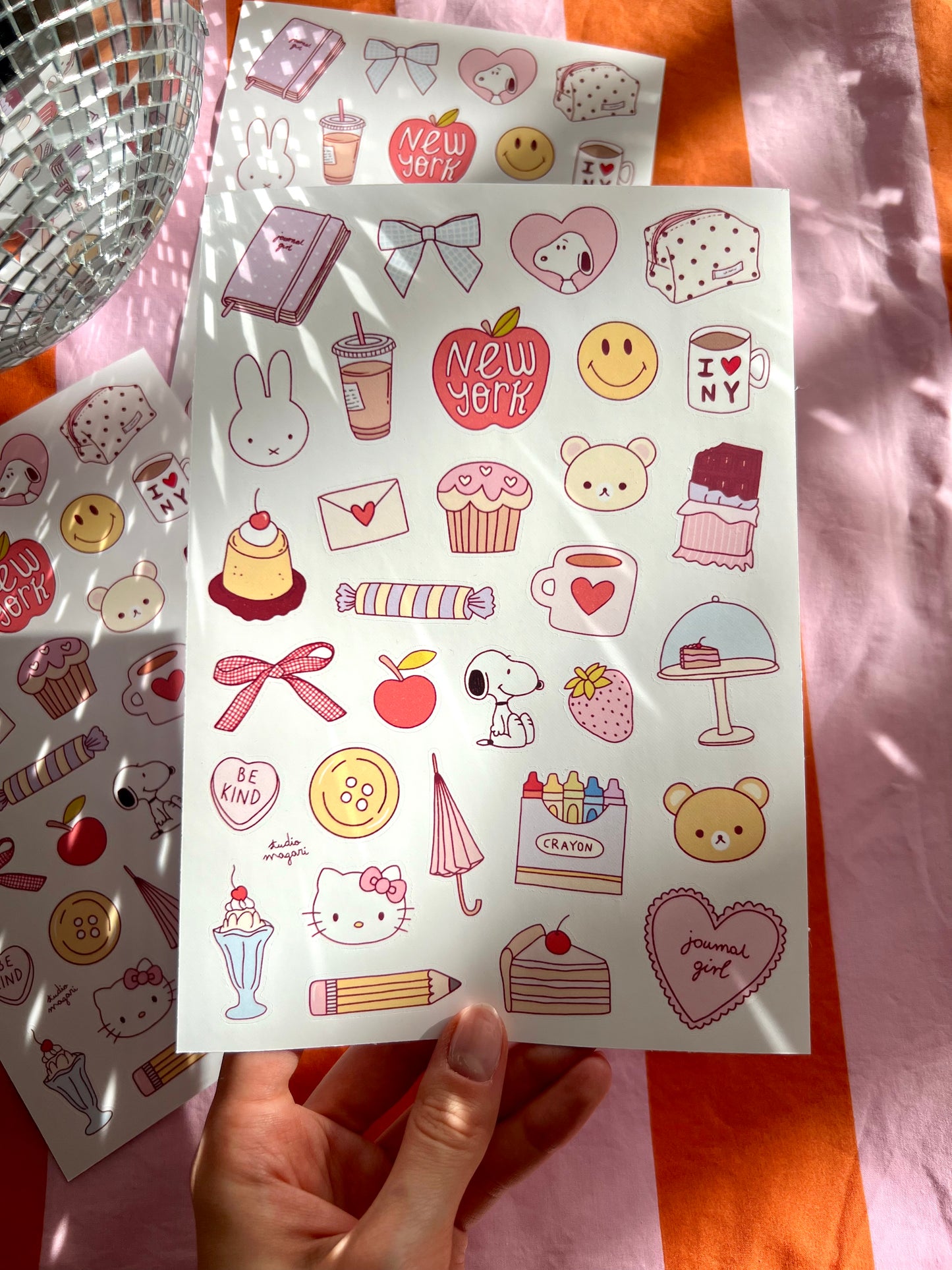 girl's best friends sticker sheet