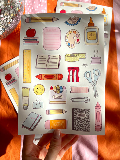 crafty girl sticker sheet