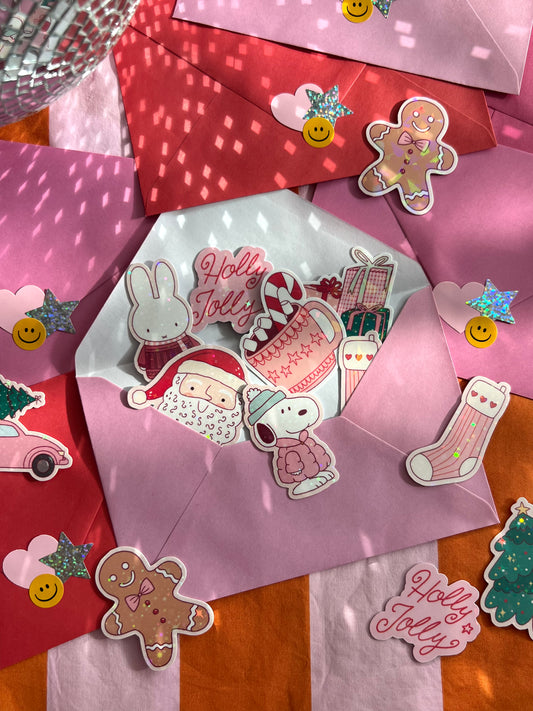 Christmas Advent Calendar - a mysterious pack of 24 holo stickers