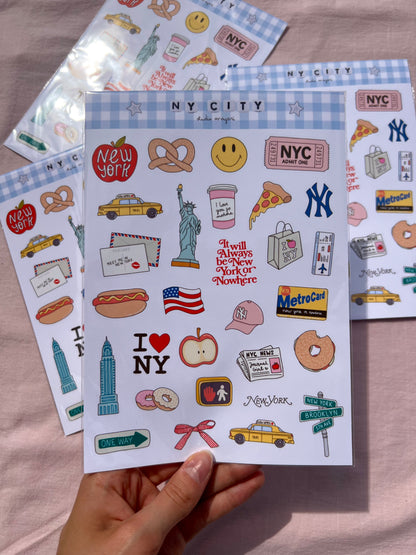 it will always be New York or nowhere sticker sheet