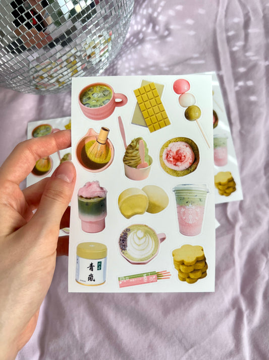 matcha sticker sheet