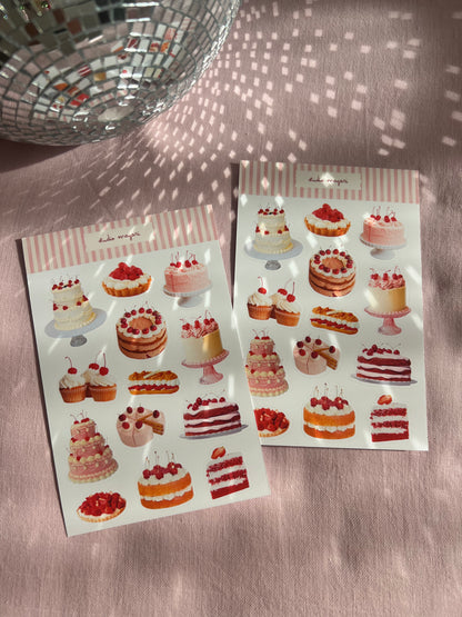 pâtisserie sticker sheet