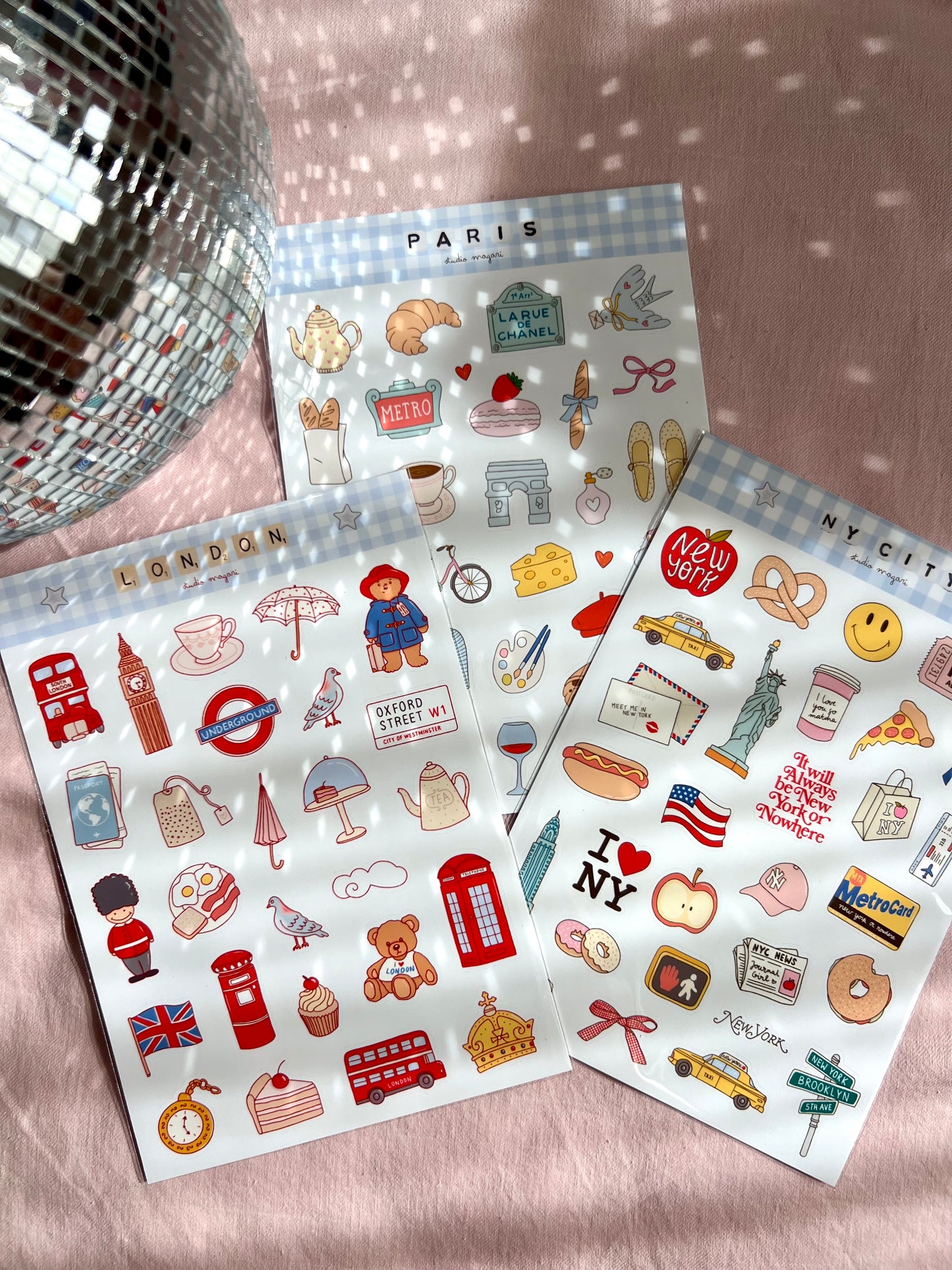 Paris sticker sheet