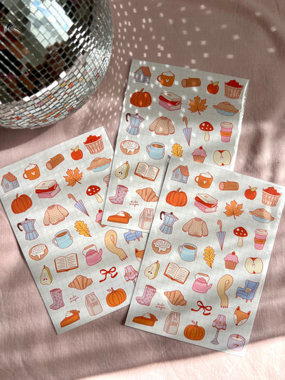 autumn sticker sheet