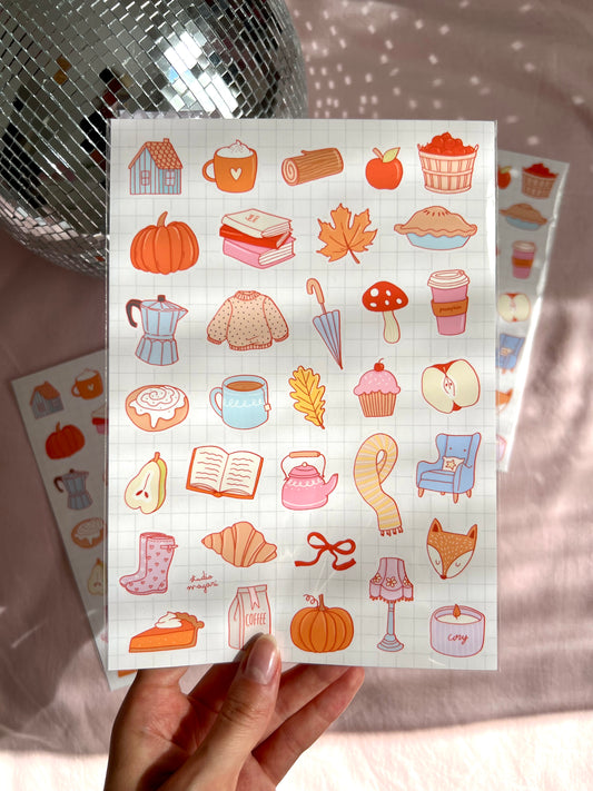autumn sticker sheet