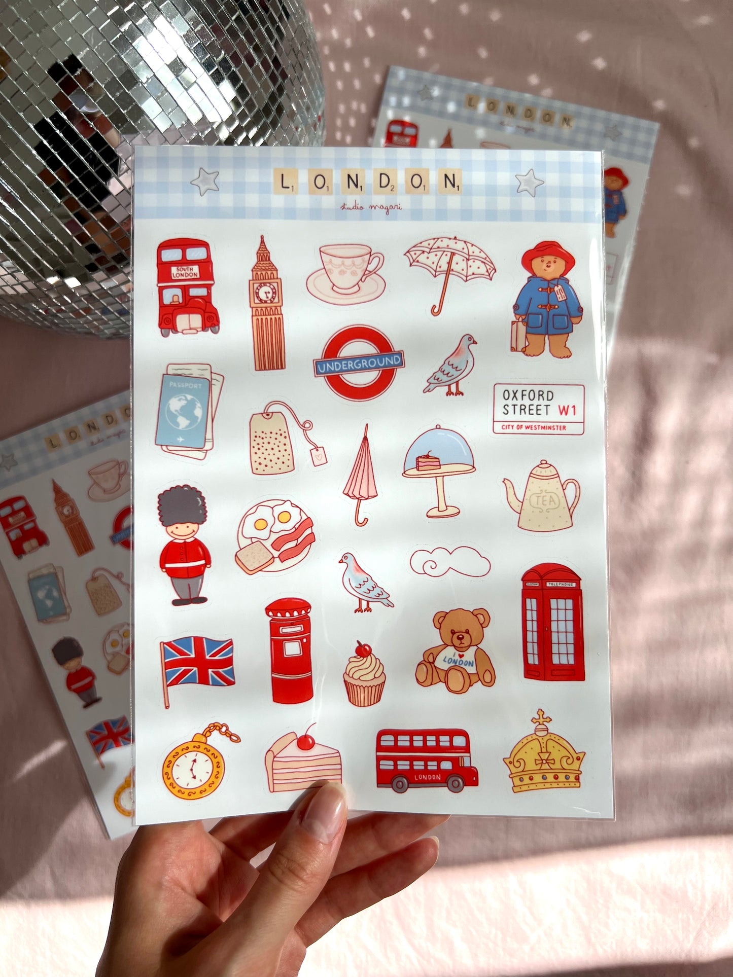 London sticker sheet