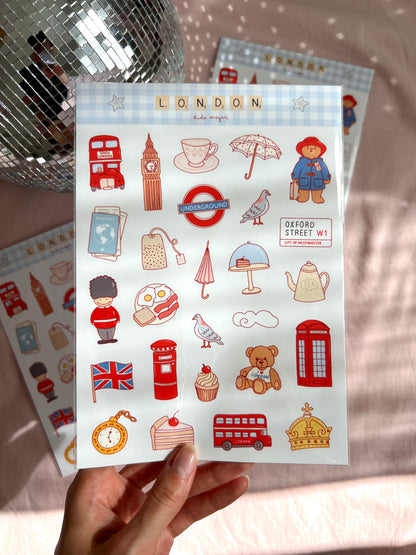 London sticker sheet