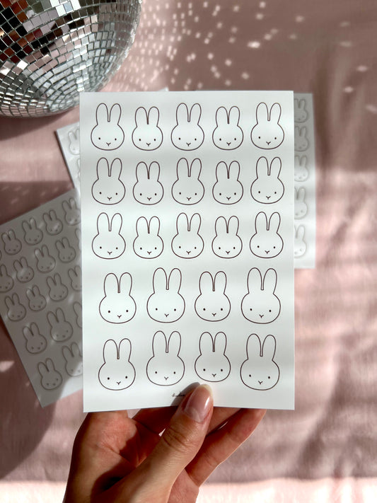 bunny sticker sheet