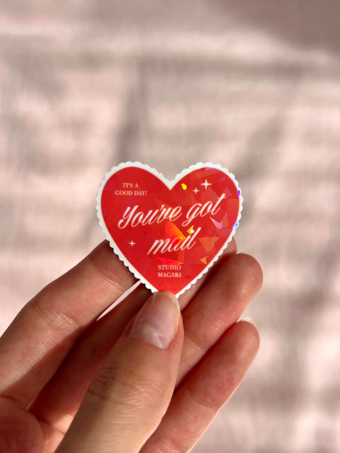 holographic you've got mail sticker