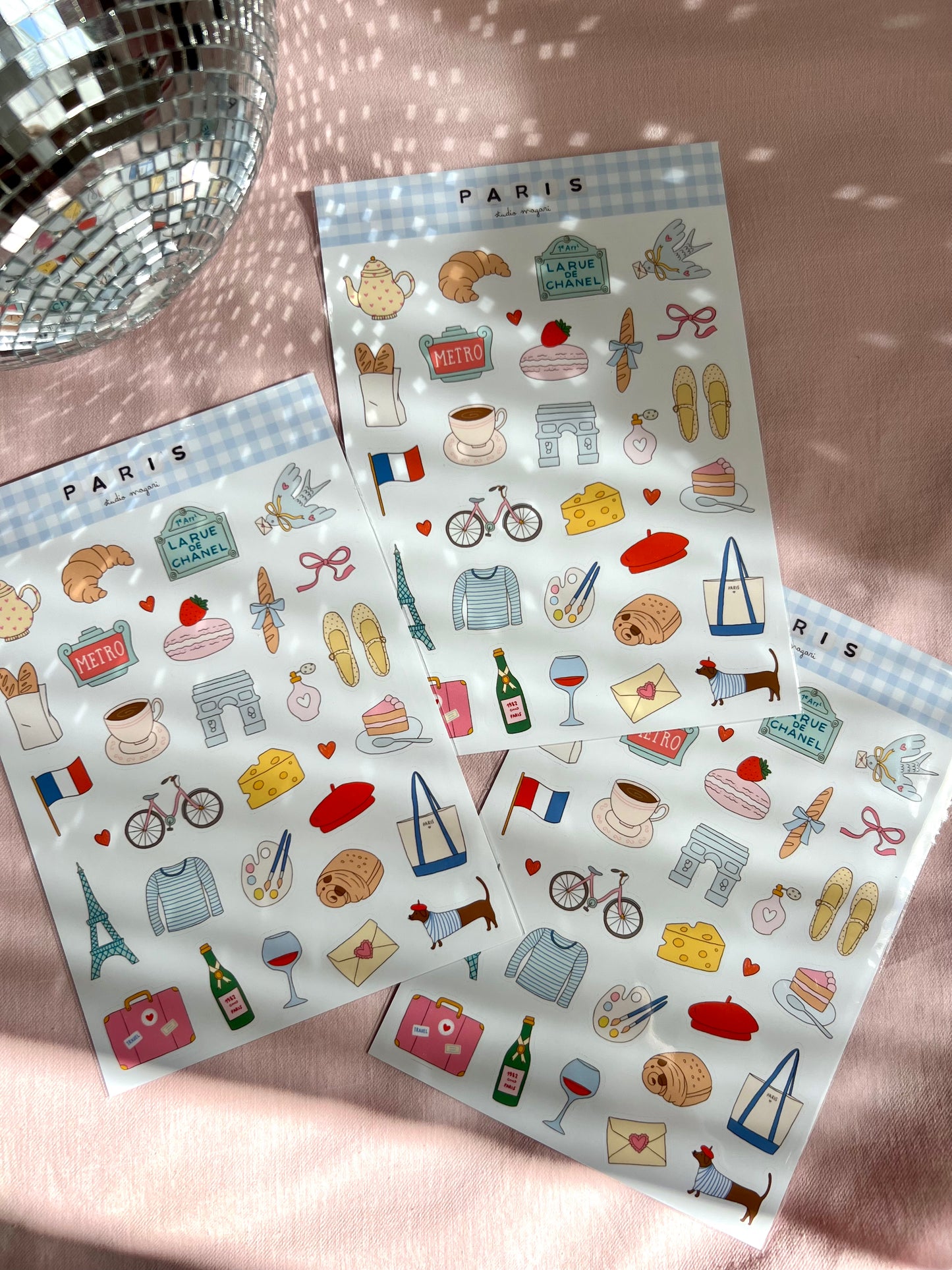 Paris sticker sheet