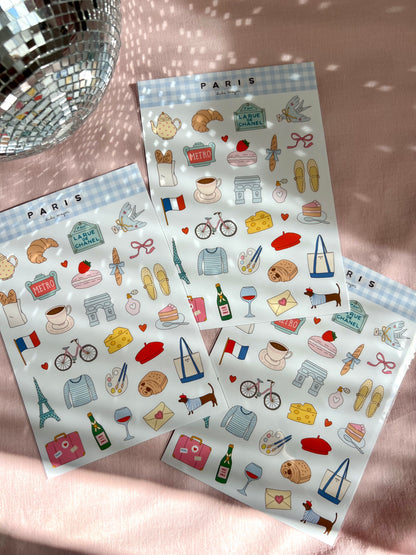 Paris sticker sheet