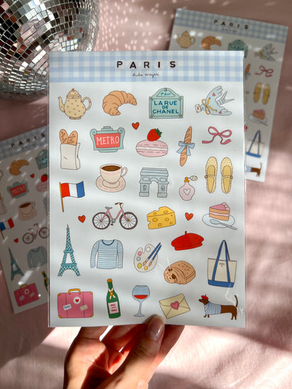 Paris sticker sheet