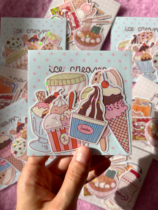 ice cream sticker pack