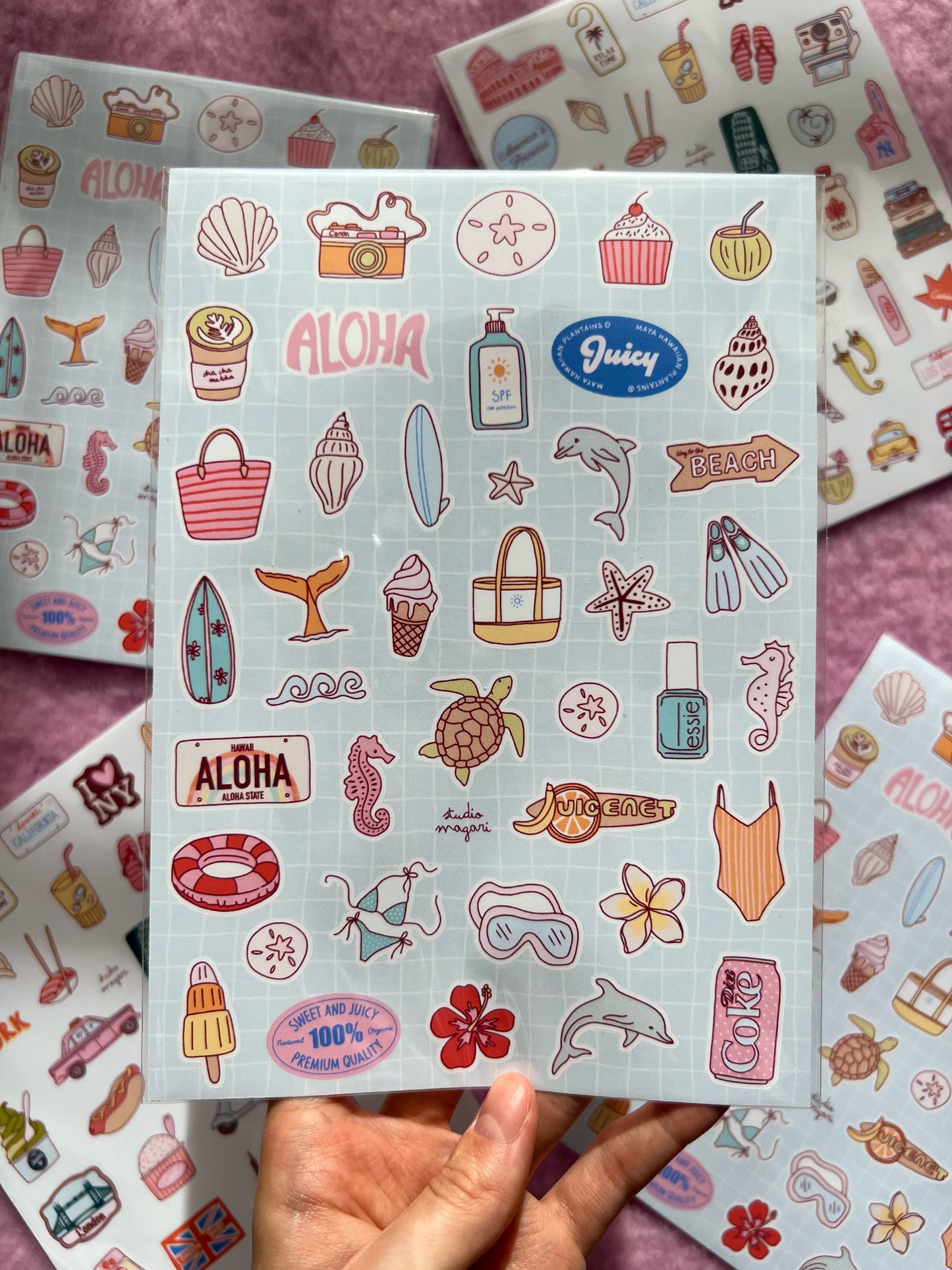 summer sticker sheet
