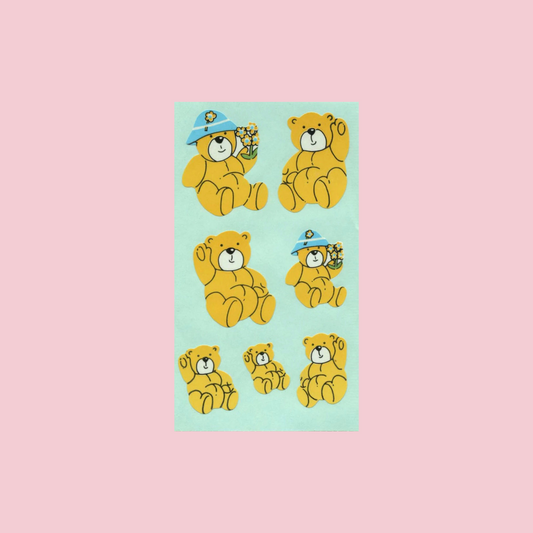 yellow teddy bear stickers