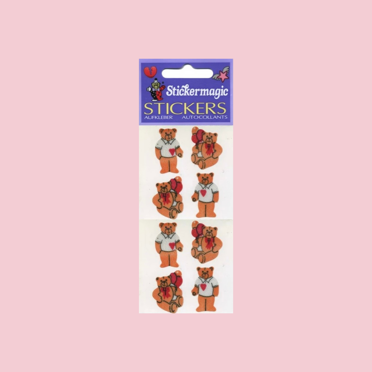 pack of teddies in t-shirts stickers