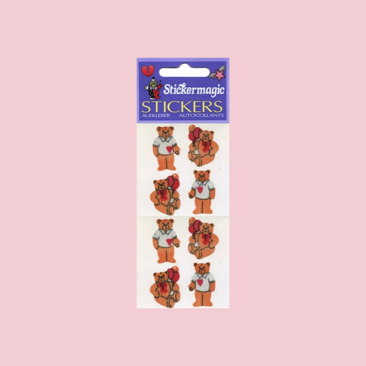 pack of teddies in t-shirts stickers