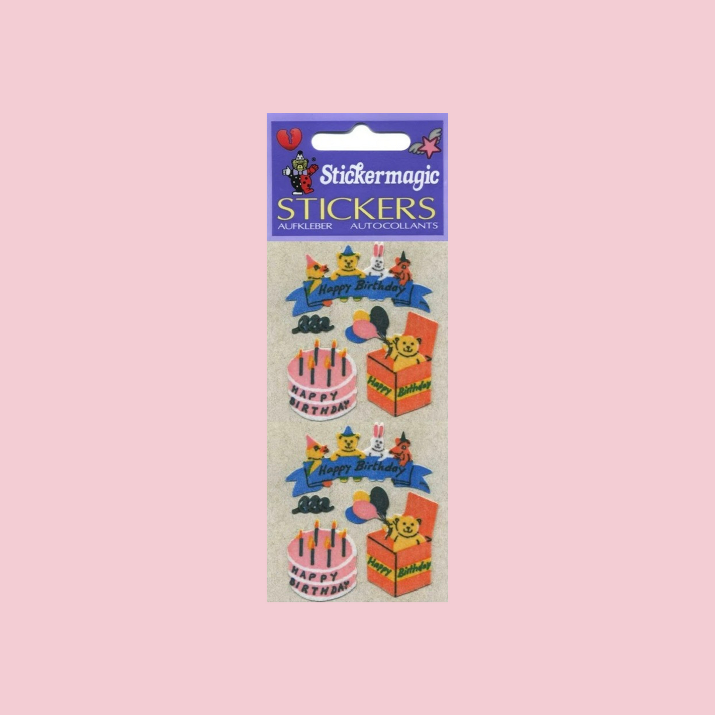 pack of furrie birthday stickers
