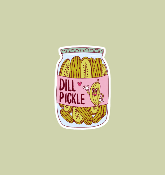 holographic dill pickle sticker