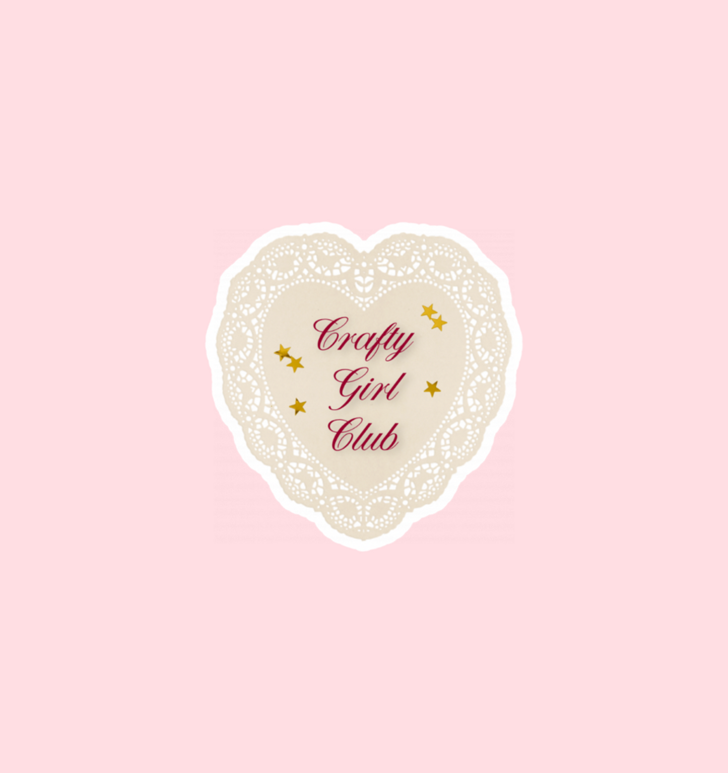 holographic crafty girl club sticker