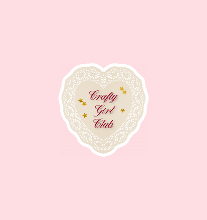 holographic crafty girl club sticker