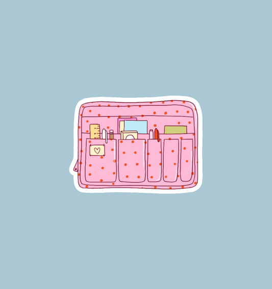 holographic crafty pouch sticker