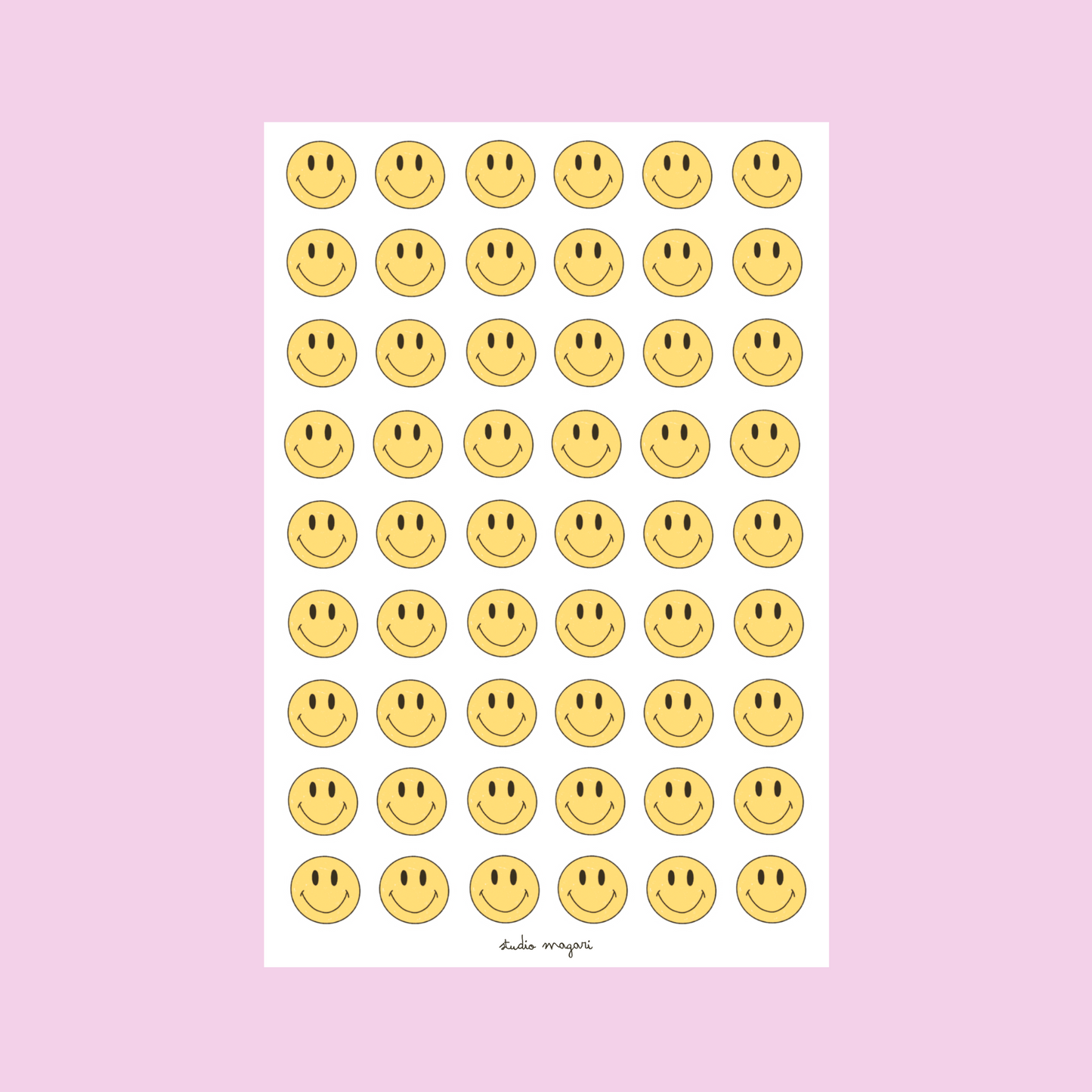 smiley sticker sheet