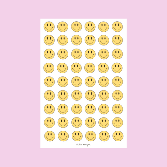 smiley sticker sheet