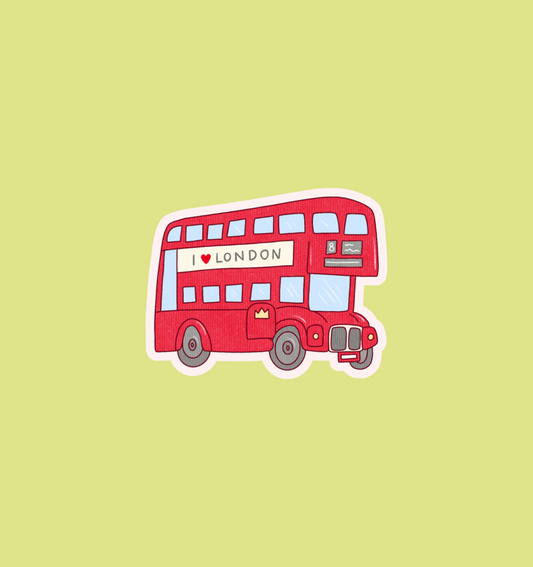 holographic London bus sticker