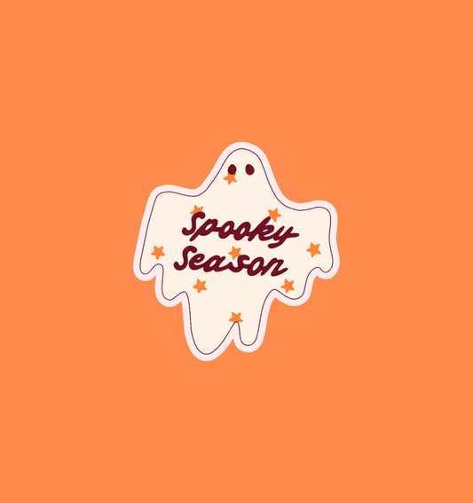 holographic spooky season sticker