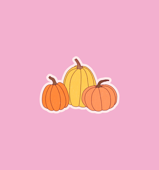 holographic pumpkin sticker