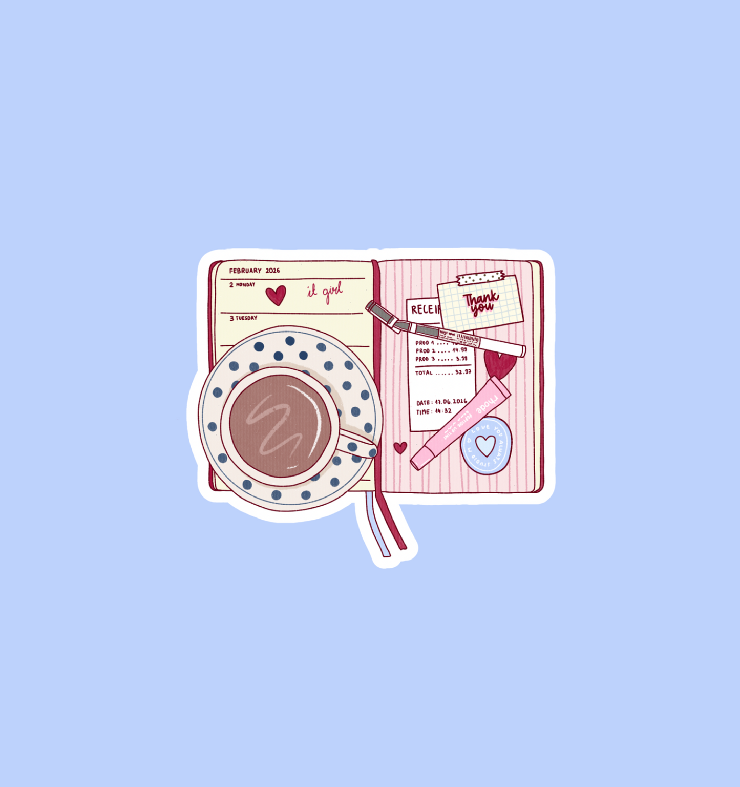 holographic journal sticker