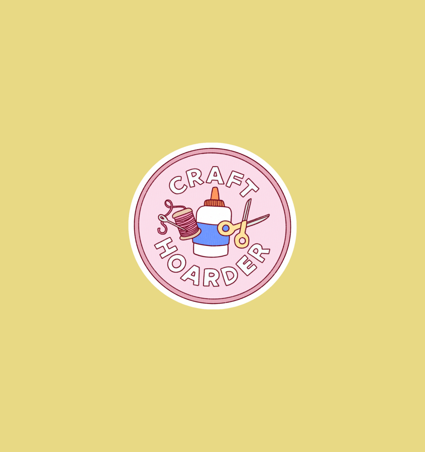 holographic craft hoarder sticker