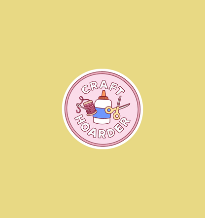 holographic craft hoarder sticker