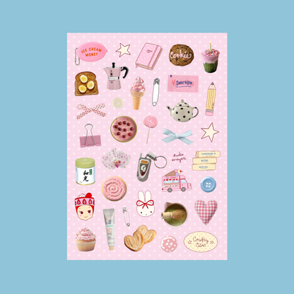 sweet nostalgia sticker sheet