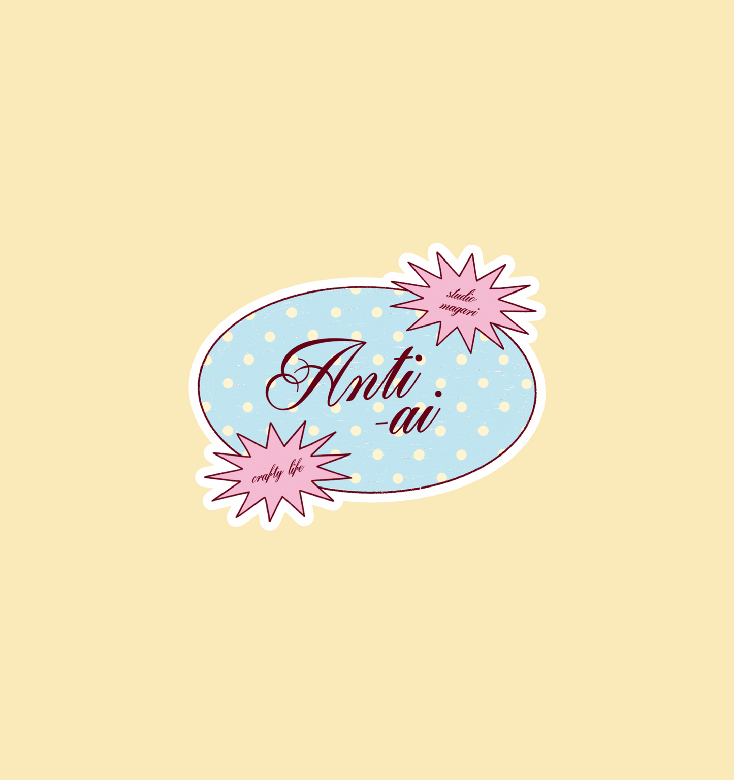 holographic anti-AI sticker