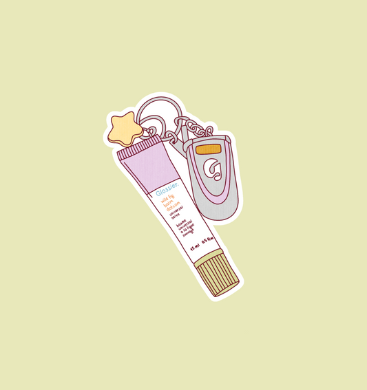 holographic lip balm sticker