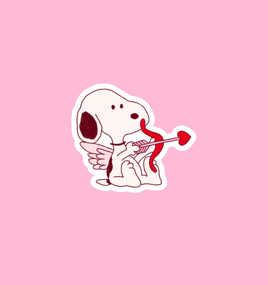 holographic Valentine's Day cupid sticker
