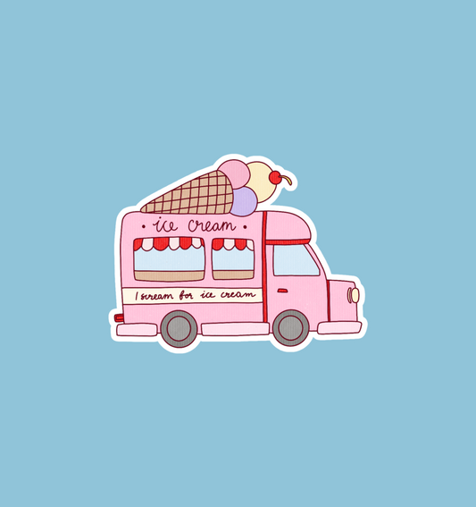 holographic ice cream truck sticker