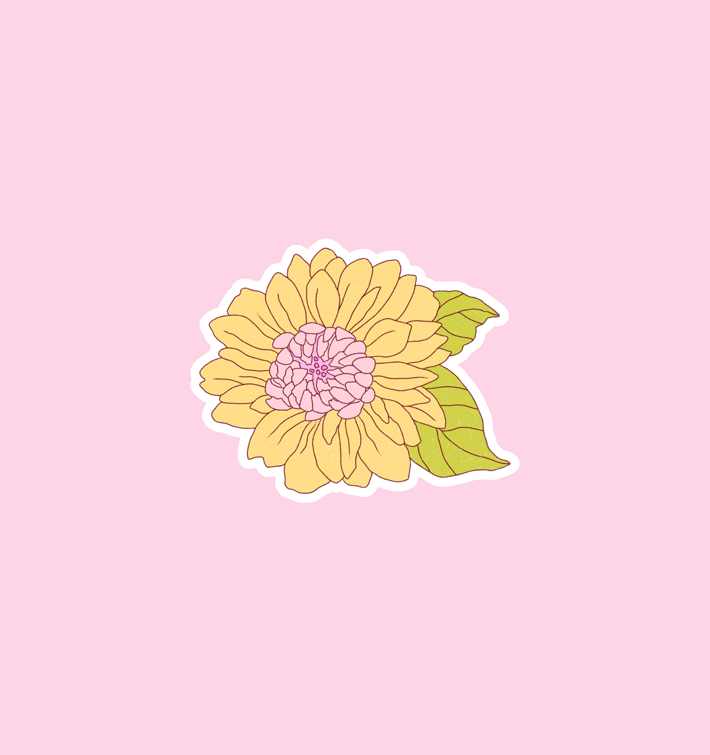 holographic peony sticker