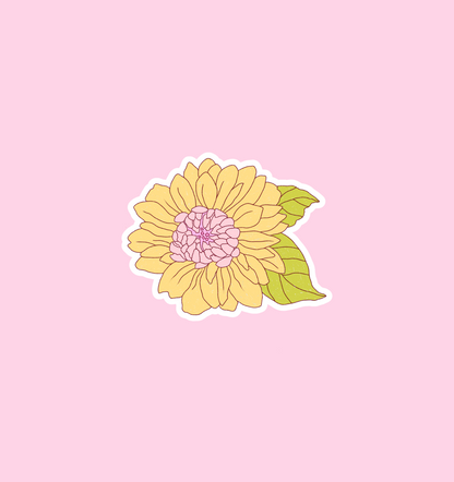 holographic peony sticker