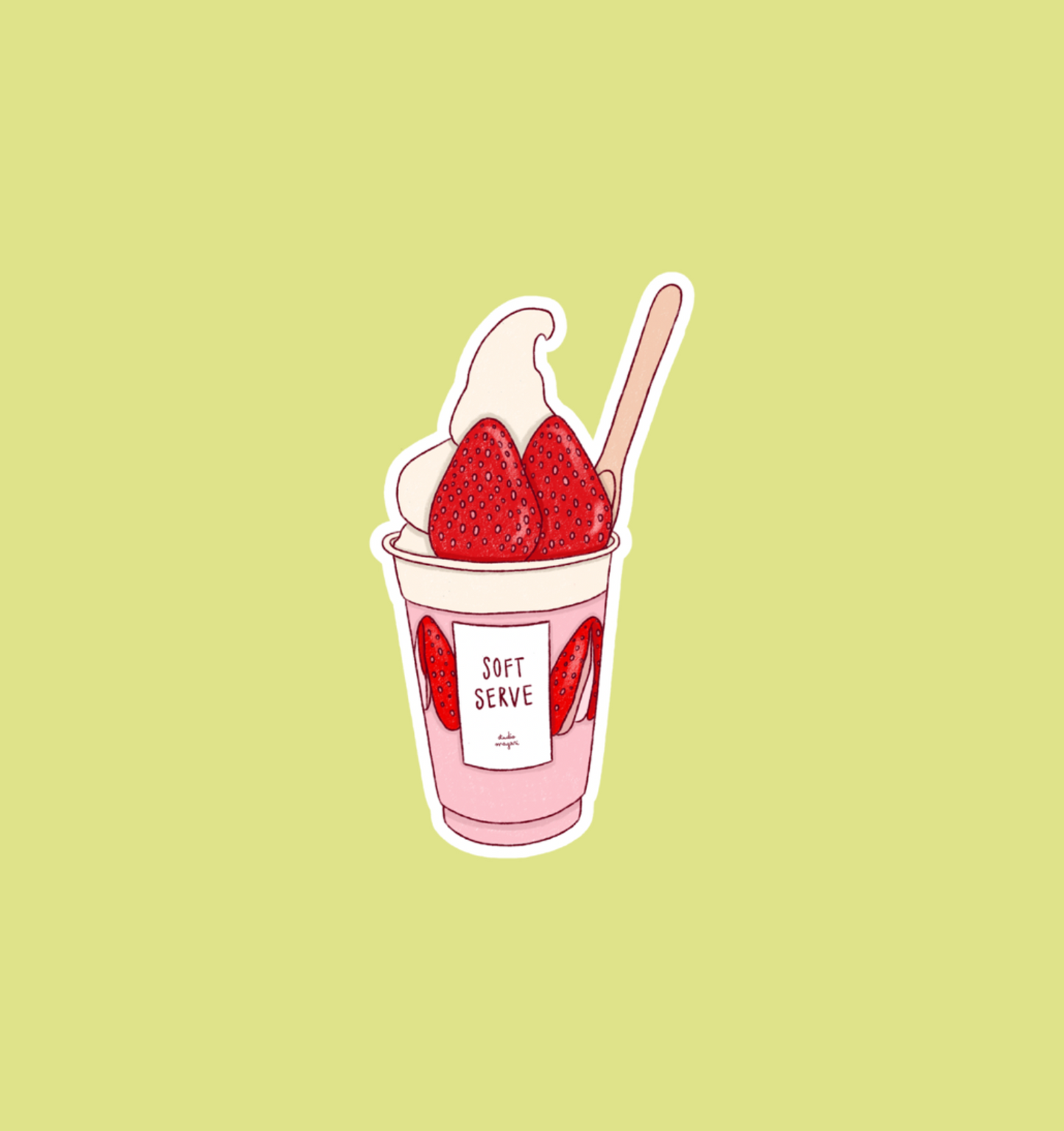 holographic soft serve sticker
