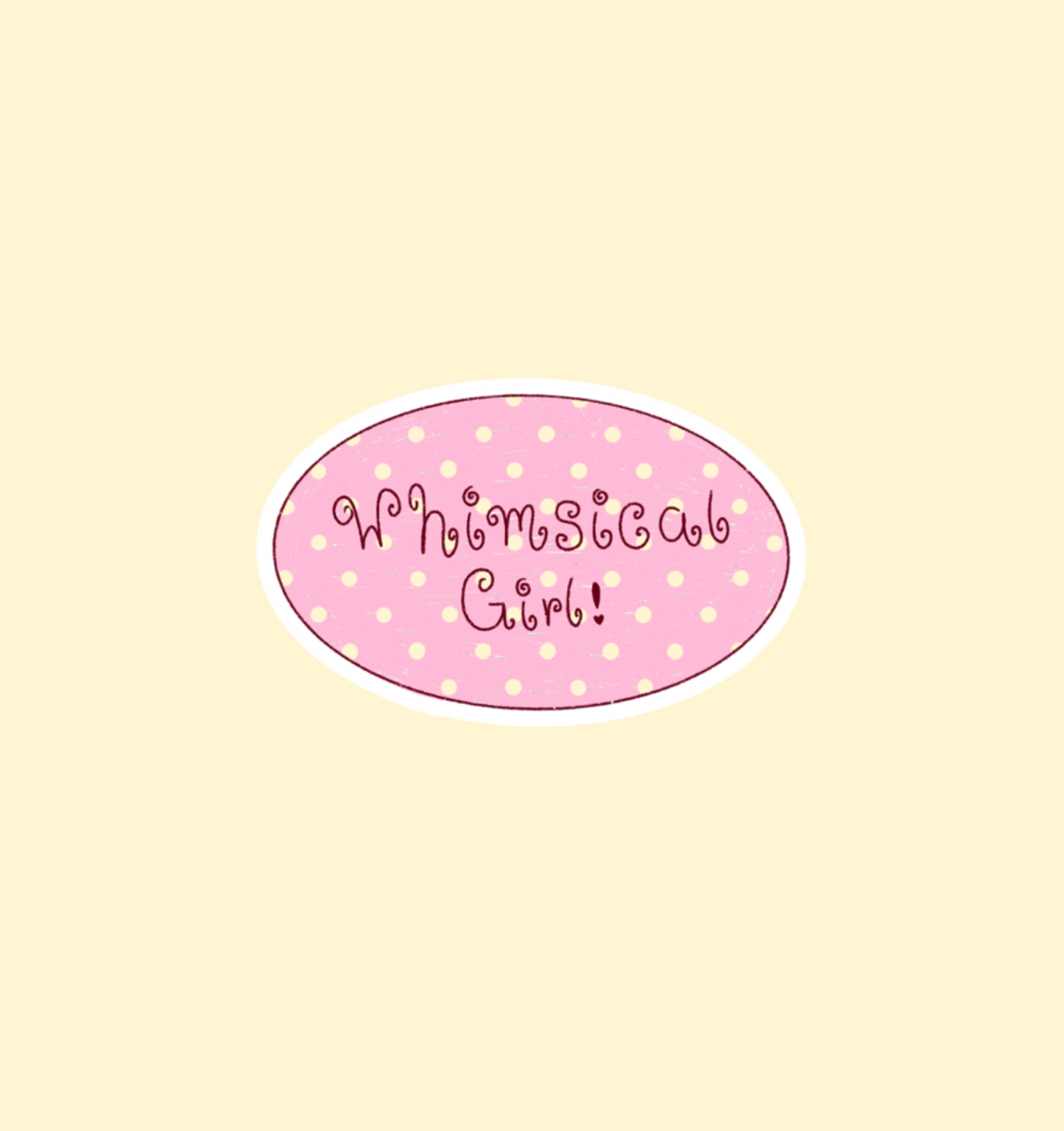 holographic whimsical girl sticker
