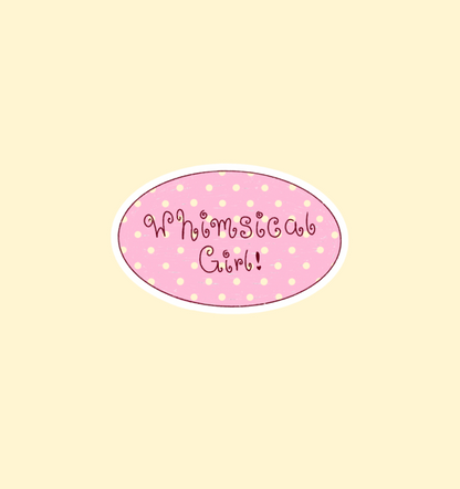 holographic whimsical girl sticker