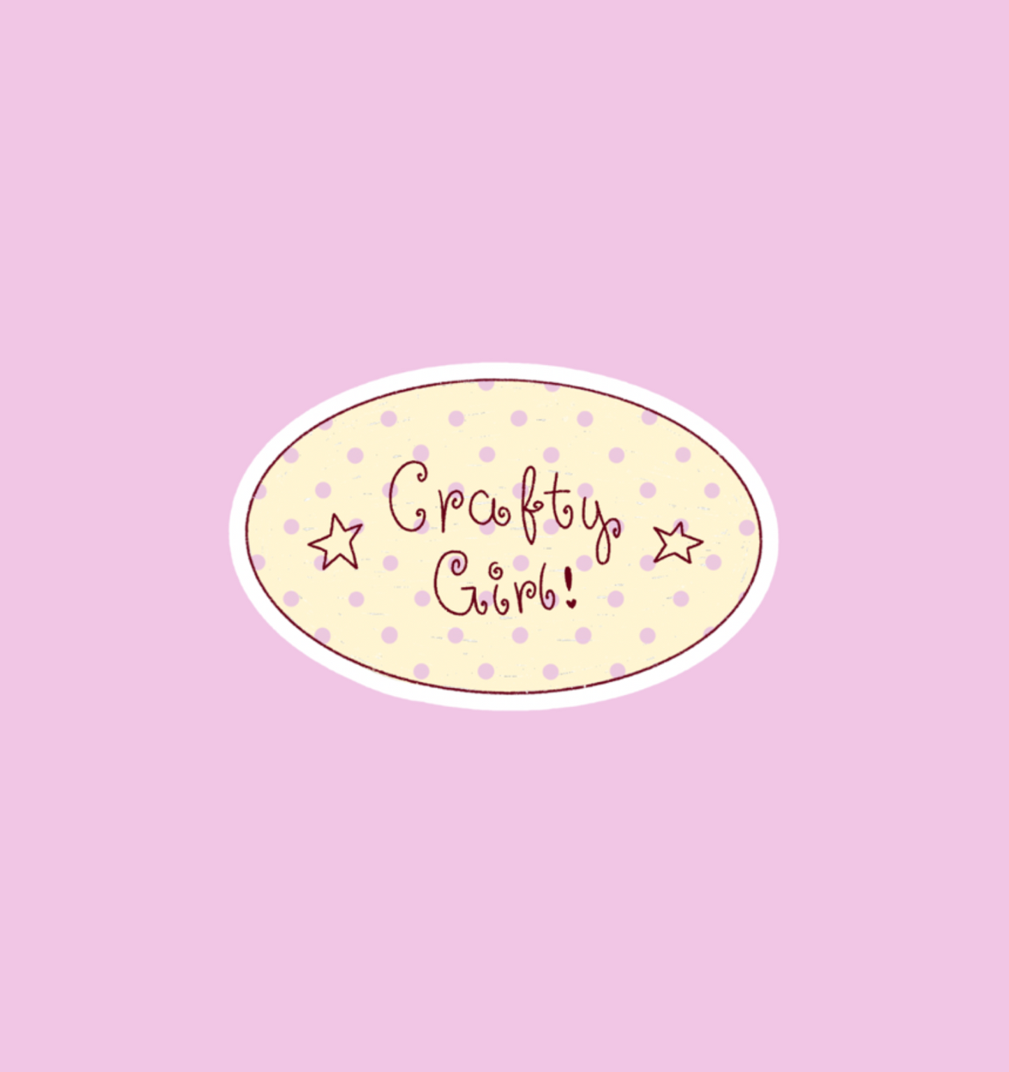 holographic crafty girl sticker